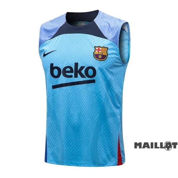 Foot Maillot Pas Cher Entrainement Sans Manches Barcelona 2022 2023 I Bleu