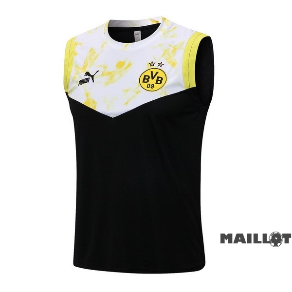 Foot Maillot Pas Cher Entrainement Sans Manches Borussia Dortmund 2022 2023 Jaune Noir