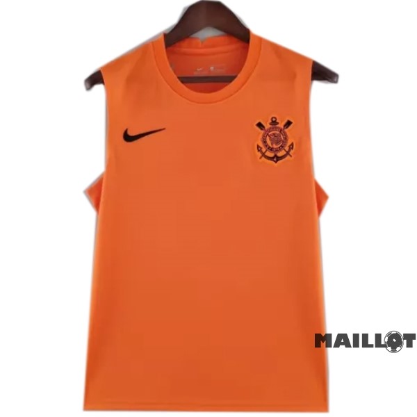 Foot Maillot Pas Cher Entrainement Sans Manches Corinthians Paulista 2022 2023 I Orange