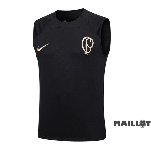 Foot Maillot Pas Cher Entrainement Sans Manches Corinthians Paulista 2023 2024 Noir