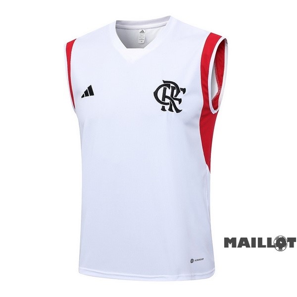 Foot Maillot Pas Cher Entrainement Sans Manches Flamengo 2023 2024 Blanc