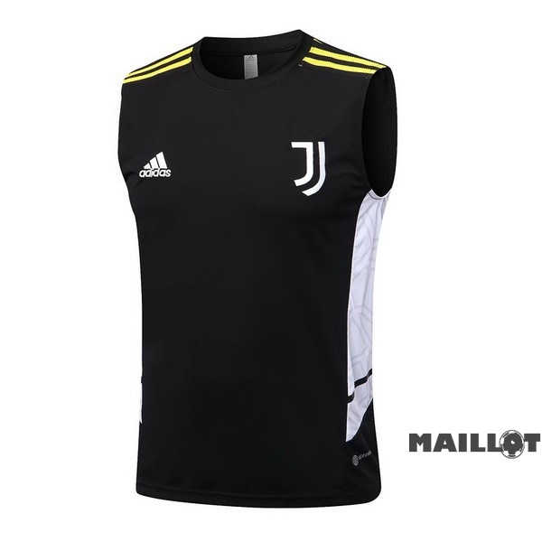 Foot Maillot Pas Cher Entrainement Sans Manches Juventus 2022 2023 Noir Blanc