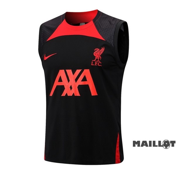 Foot Maillot Pas Cher Entrainement Sans Manches Liverpool 2022 2023 Noir I Rouge