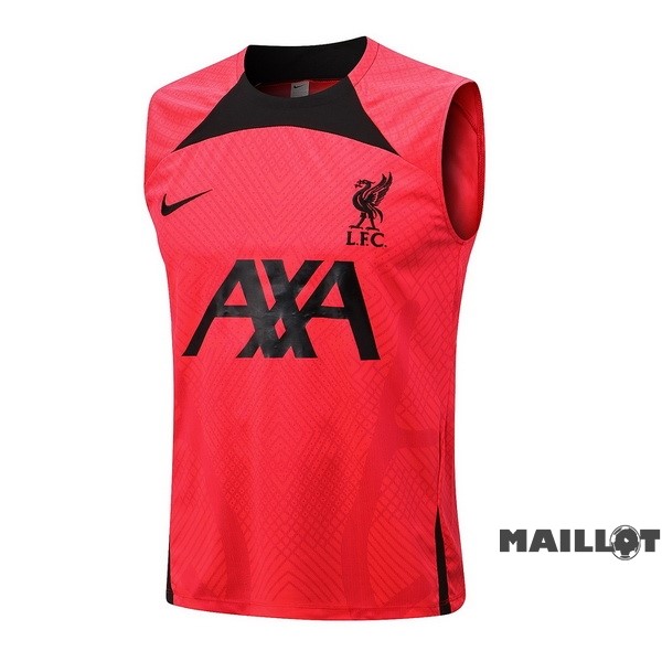 Foot Maillot Pas Cher Entrainement Sans Manches Liverpool 2022 2023 Rouge Noir