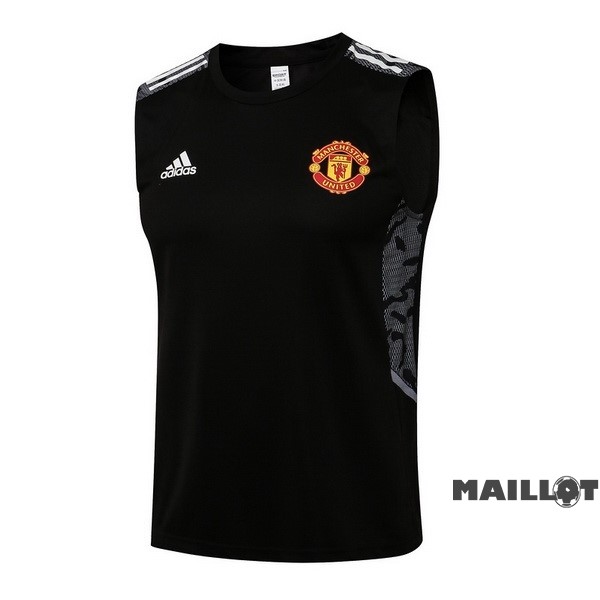 Foot Maillot Pas Cher Entrainement Sans Manches Manchester United 2022 2023 Noir