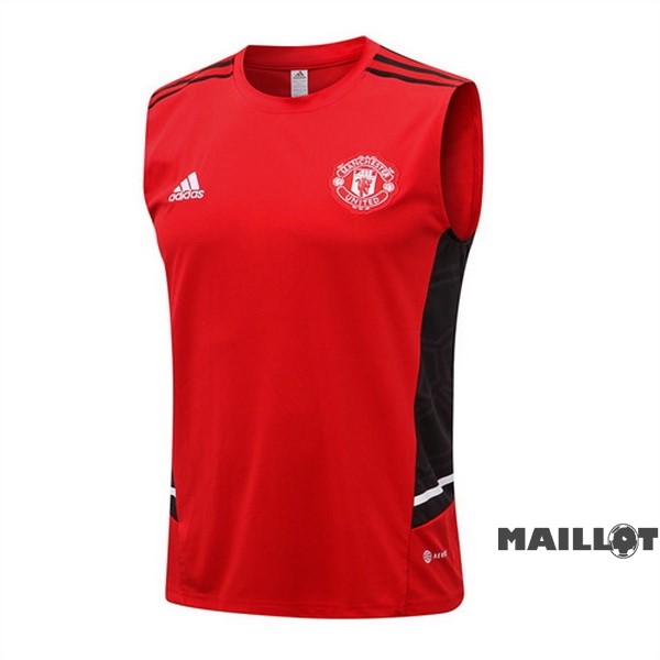 Foot Maillot Pas Cher Entrainement Sans Manches Manchester United 2022 2023 Rouge