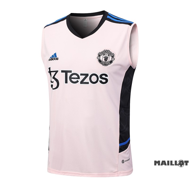 Foot Maillot Pas Cher Entrainement Sans Manches Manchester United 2023 2024 Rose