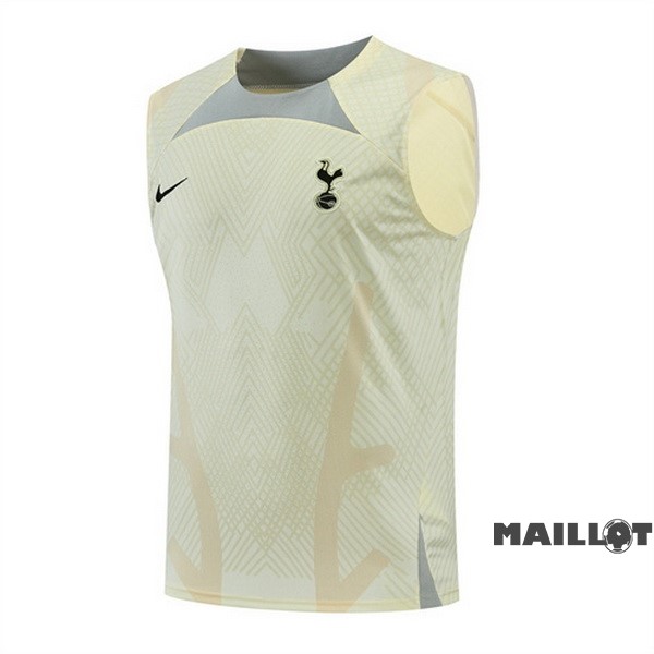 Foot Maillot Pas Cher Entrainement Sans Manches Tottenham Hotspur 2022 2023 Jaune