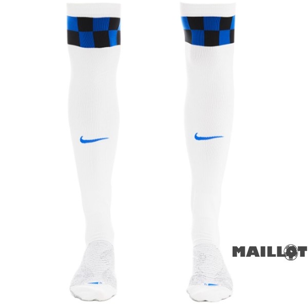 Foot Maillot Pas Cher Exterieur Chaussette Inter Milán 2023 2024 Blanc