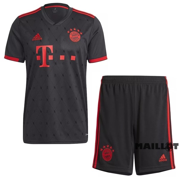 Foot Maillot Pas Cher Exterieur Conjunto De Enfant Bayern Múnich 2022 2023 Noir