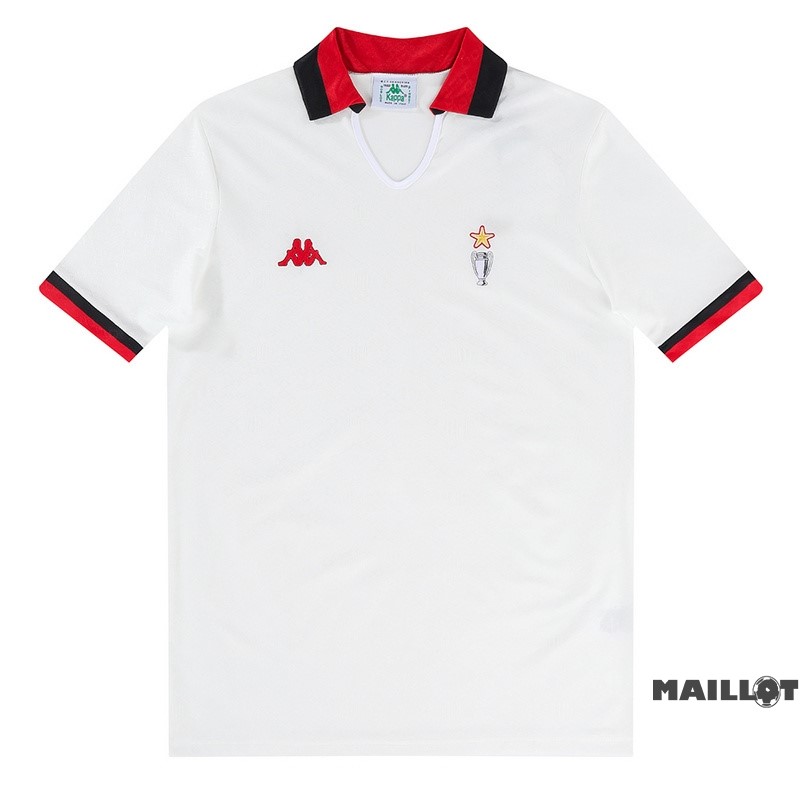 Foot Maillot Pas Cher Exterieur Maillot AC Milan Retro 1989 1990 Blanc