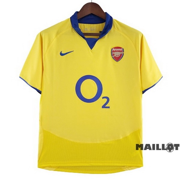 Foot Maillot Pas Cher Exterieur Maillot Arsenal Retro 2003 2005 Jaune