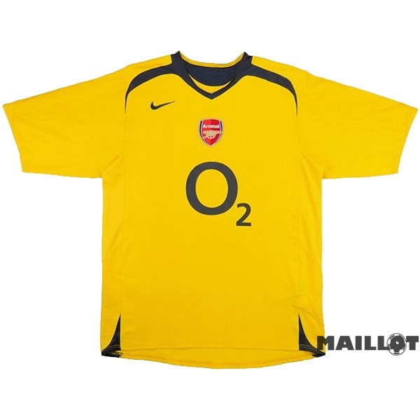 Foot Maillot Pas Cher Exterieur Maillot Arsenal Retro 2005 2006 Jaune