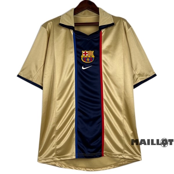 Foot Maillot Pas Cher Exterieur Maillot Barcelona Retro 2001 2003 Jaune