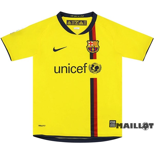 Foot Maillot Pas Cher Exterieur Maillot Barcelona Retro 2008 2009 Jaune