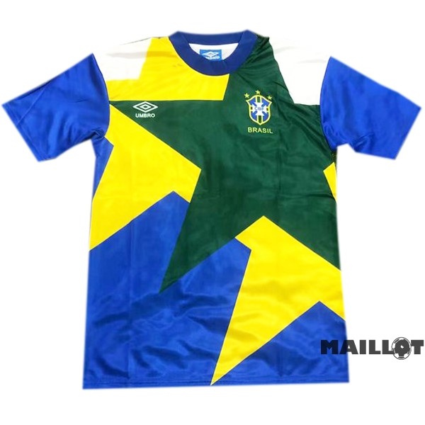 Foot Maillot Pas Cher Exterieur Maillot Brésil Retro 1991 1994 Bleu