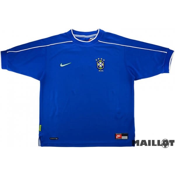 Foot Maillot Pas Cher Exterieur Maillot Brésil Retro 1998 Bleu