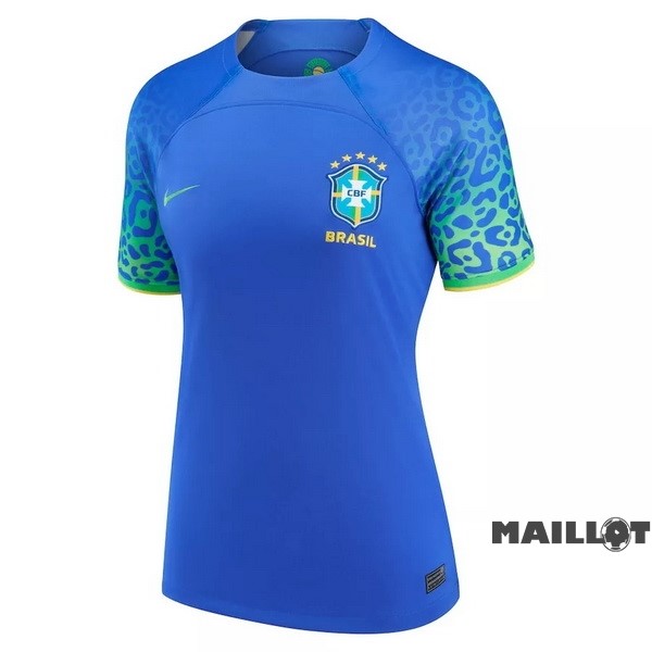 Foot Maillot Pas Cher Exterieur Maillot Femme Brésil 2022 Bleu