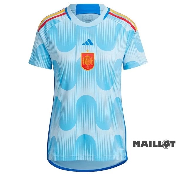 Foot Maillot Pas Cher Exterieur Maillot Femme Espagne 2022 Bleu