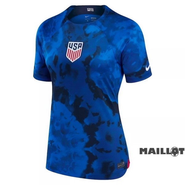 Foot Maillot Pas Cher Exterieur Maillot Femme Estados Unidos 2022 Bleu