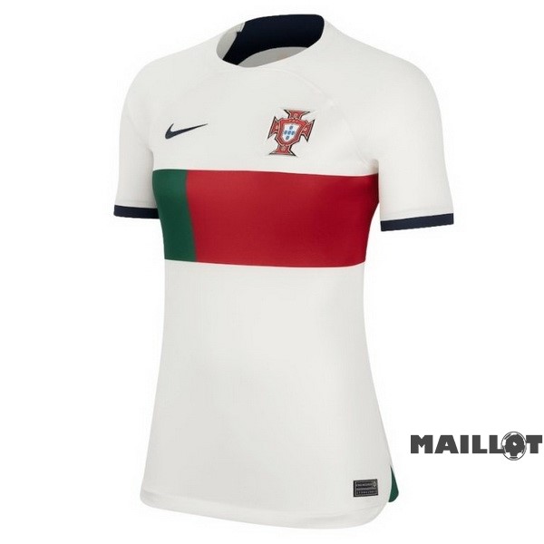 Foot Maillot Pas Cher Exterieur Maillot Femme Portugal 2022 Blanc