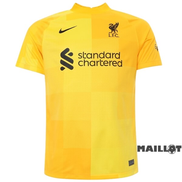 Foot Maillot Pas Cher Exterieur Maillot Gardien Liverpool 2021 2022 Jaune