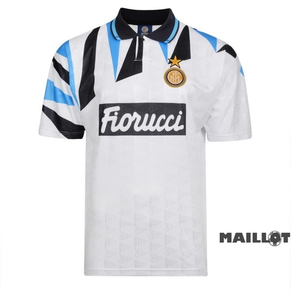 Foot Maillot Pas Cher Exterieur Maillot Inter Milán Retro 1991 1992 Blanc