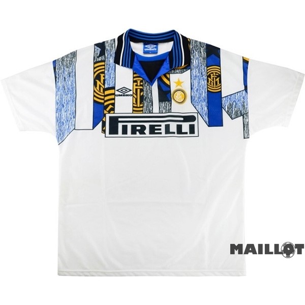 Foot Maillot Pas Cher Exterieur Maillot Inter Milán Retro 1995 1996 Blanc