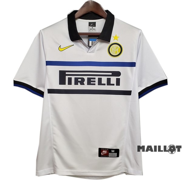 Foot Maillot Pas Cher Exterieur Maillot Inter Milán Retro 1998 1999 Blanc