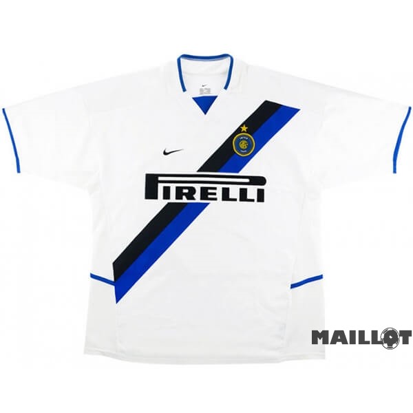 Foot Maillot Pas Cher Exterieur Maillot Inter Milán Retro 2002 2003 Blanc