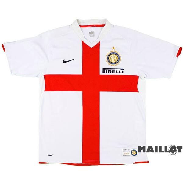 Foot Maillot Pas Cher Exterieur Maillot Inter Milán Retro 2007 2008 Blanc