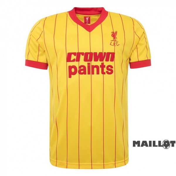 Foot Maillot Pas Cher Exterieur Maillot Liverpool Retro 1982 1983 Jaune