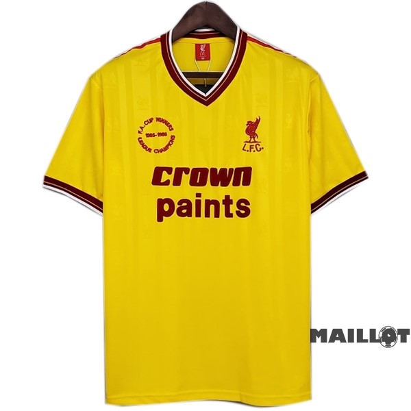 Foot Maillot Pas Cher Exterieur Maillot Liverpool Retro 1985 Jaune