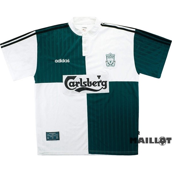 Foot Maillot Pas Cher Exterieur Maillot Liverpool Retro 1995 1996 Vert