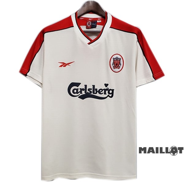 Foot Maillot Pas Cher Exterieur Maillot Liverpool Retro 1998 1999 Blanc