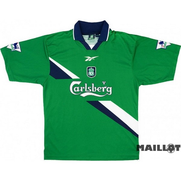 Foot Maillot Pas Cher Exterieur Maillot Liverpool Retro 1999 2000 Vert