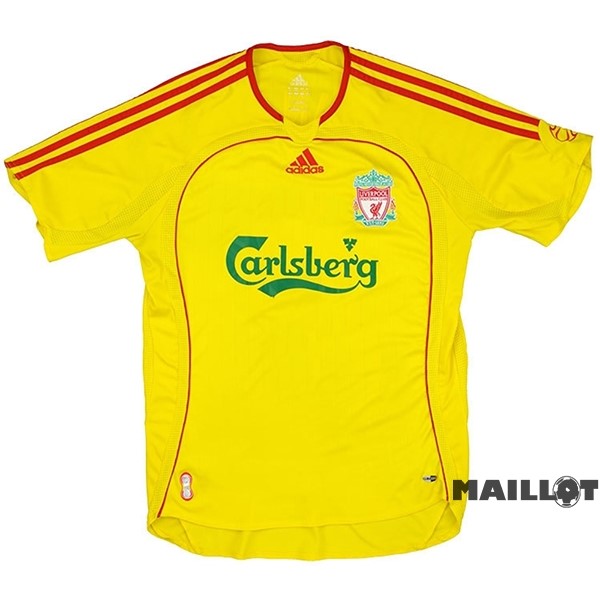 Foot Maillot Pas Cher Exterieur Maillot Liverpool Retro 2006 2007 Jaune