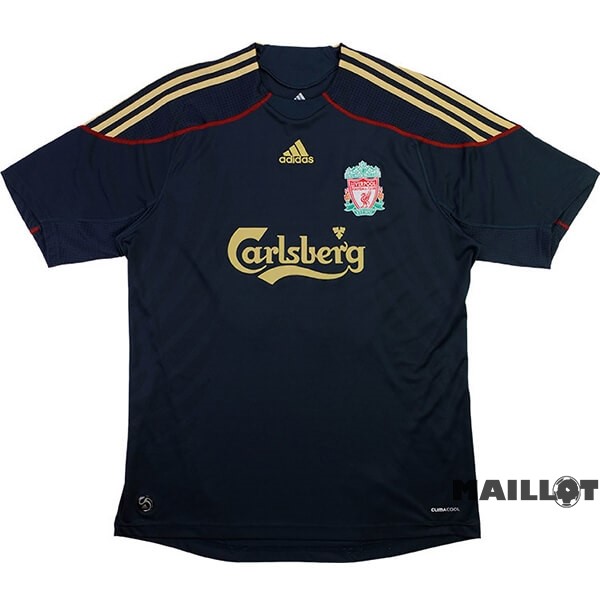 Foot Maillot Pas Cher Exterieur Maillot Liverpool Retro 2009 2010 Noir