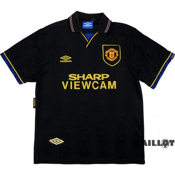 Foot Maillot Pas Cher Exterieur Maillot Manchester United Retro 1994 Noir