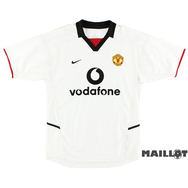 Foot Maillot Pas Cher Exterieur Maillot Manchester United Retro 2002 2003 Blanc