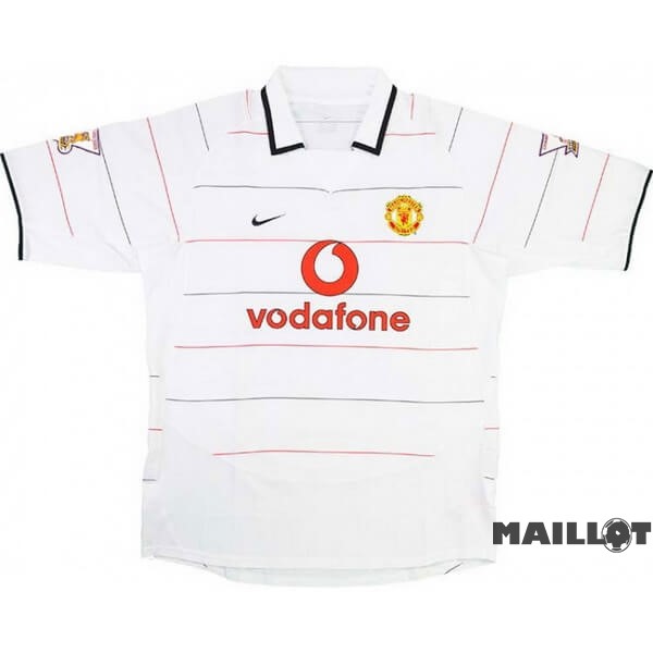 Foot Maillot Pas Cher Exterieur Maillot Manchester United Retro 2003 2005 Blanc