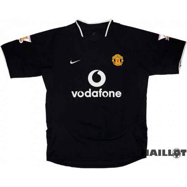 Foot Maillot Pas Cher Exterieur Maillot Manchester United Retro 2003 2005 Noir