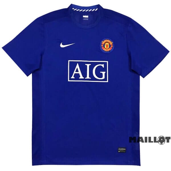 Foot Maillot Pas Cher Exterieur Maillot Manchester United Retro 2007 2008 Bleu