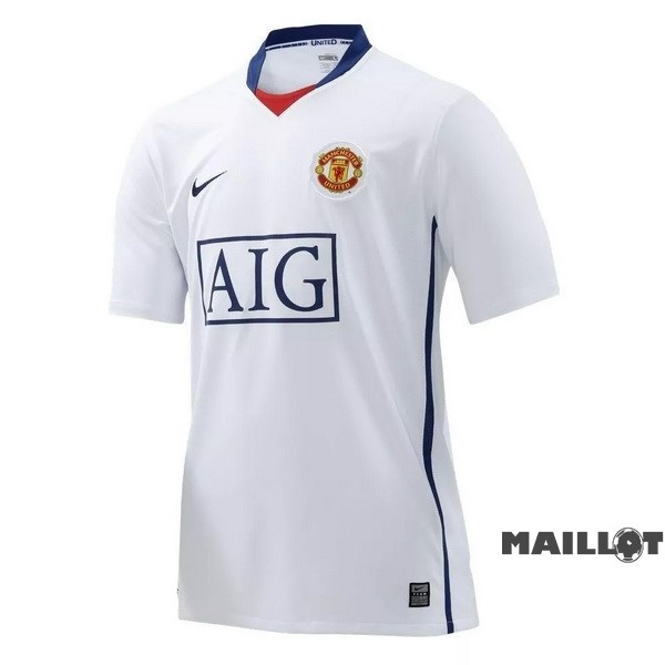 Foot Maillot Pas Cher Exterieur Maillot Manchester United Retro 2008 2009 Blanc