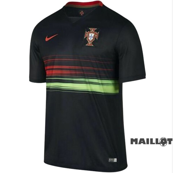 Foot Maillot Pas Cher Exterieur Maillot Portugal Retro 2015 2016 Noir