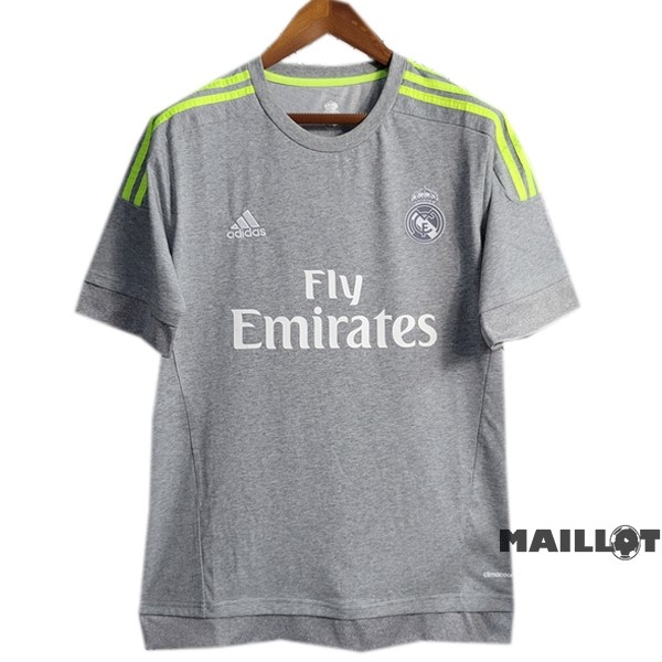 Foot Maillot Pas Cher Exterieur Maillot Real Madrid Retro 2015 2016 Gris