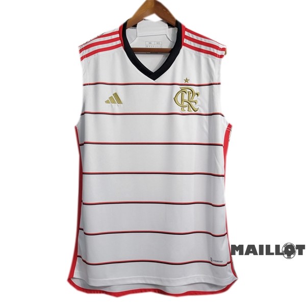 Foot Maillot Pas Cher Exterieur Maillot Sans Manches Flamengo 2023 2024 Blanc