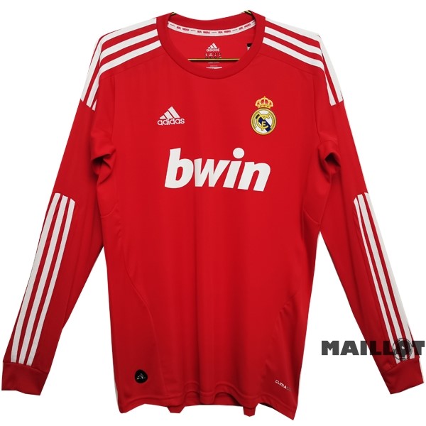 Foot Maillot Pas Cher Exterieur Manches Longues Real Madrid Retro 2011 2012 Rouge