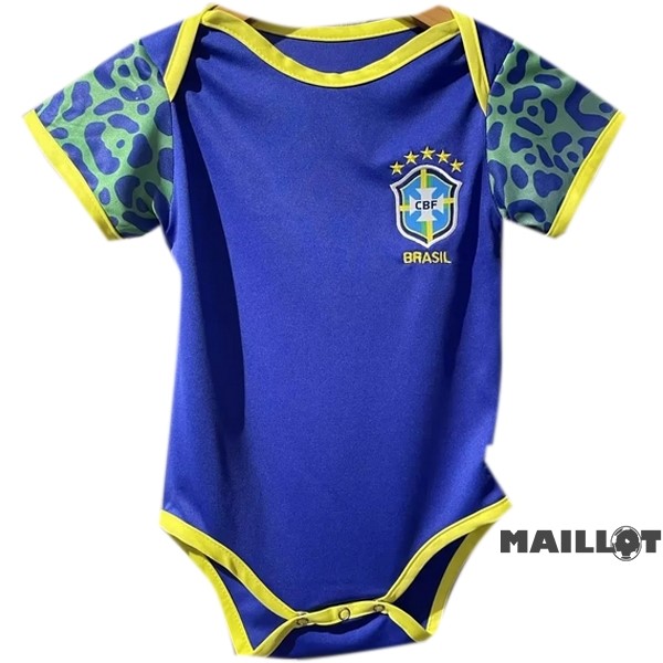 Foot Maillot Pas Cher Exterieur Onesies Enfant Brésil 2022 2023 Bleu