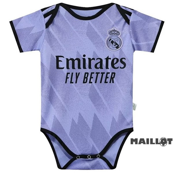 Foot Maillot Pas Cher Exterieur Onesies Enfant Real Madrid 2022 2023 Purpura